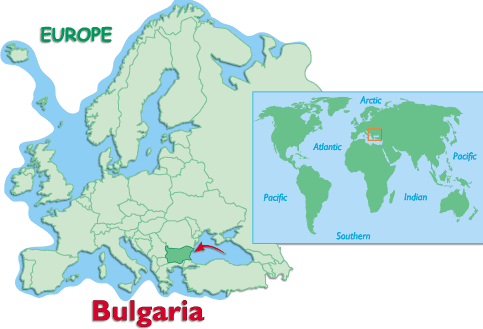 Bulgaria on the map