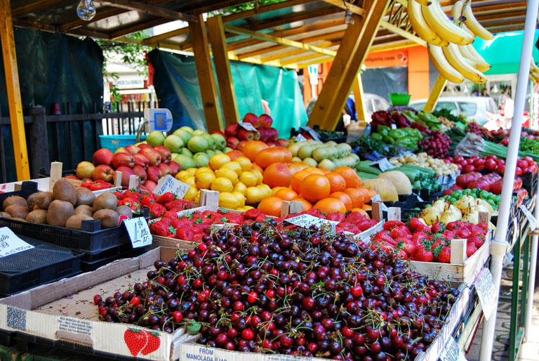 Bulgarian local fruit market